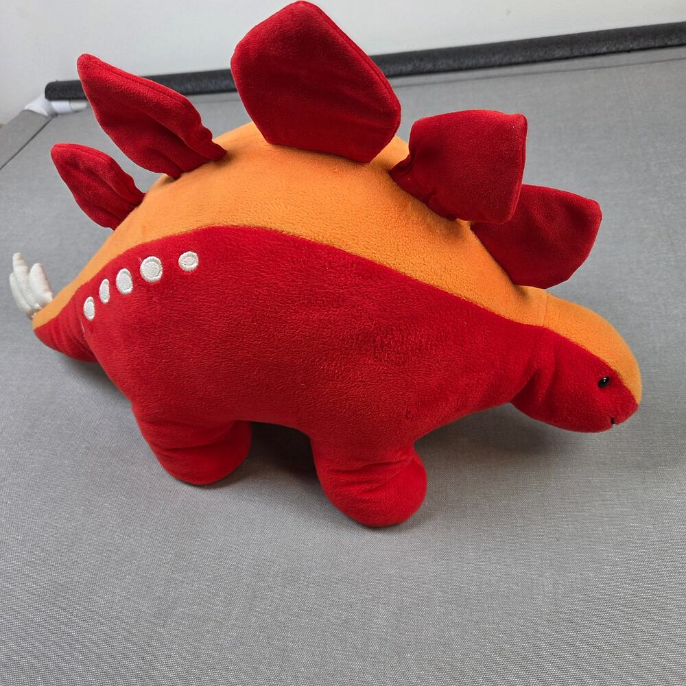 GUND Tailspin Stegosaurus Dinosaur Plush Red Orange Stuffed Animal Toy 18"